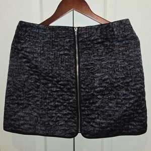 Rebecca Taylor Quilted Metallic Mini Skirt | Size 6 #N9